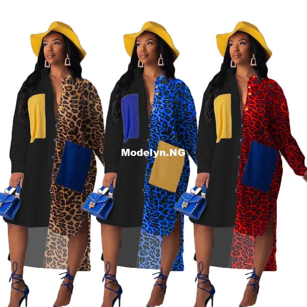 2019 Striped Long Sleeve Shirt Dress Women Turn-Down Collar Button Up Loose Blouse Dress Casual Streetwear Oversized Shirt Dress - Image 4