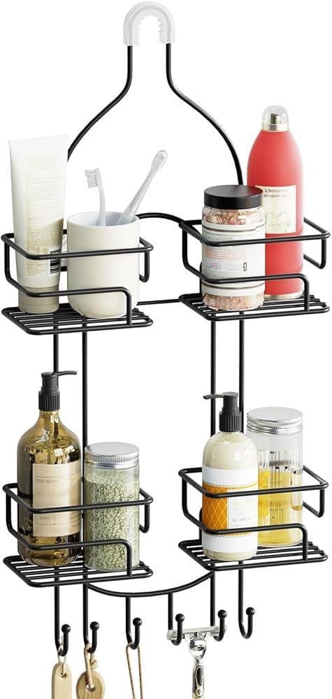 Bathroom Shower Storage Organizer Shower Rack -1Pc & 2 Hooks
