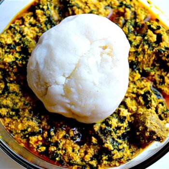 Fufu and Egusi One Plate