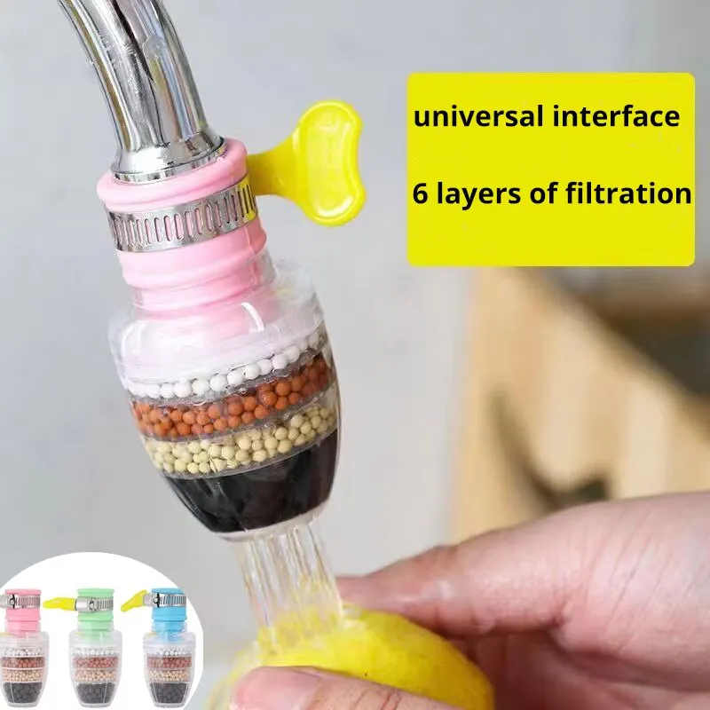 Water Filter Purifier 6-Layer Filtering Adjustable Universal