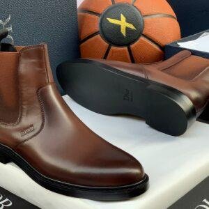 Dior Brown Leather Chelsea Boots