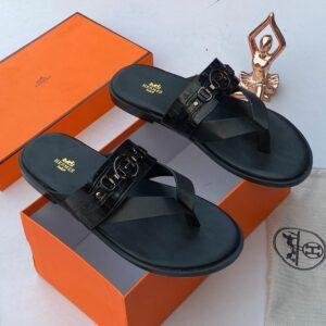 Hermès Men’s Leather Slippers