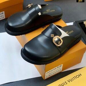 Louis Vuitton LV Cosy Flat Comfort Clogs – Black Leather