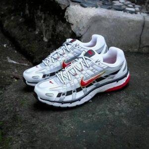 Nike P-6000 White & Varsity Red Sneakers
