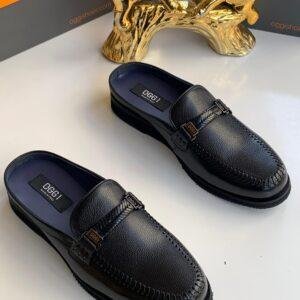 OGGI Braided Strap Leather Mules