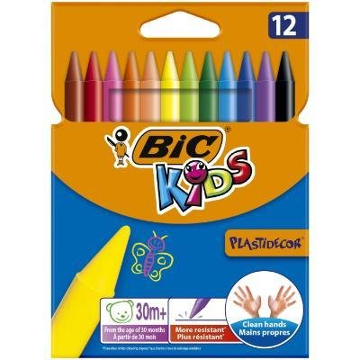 Bic Kids Plastidecor Crayons x12