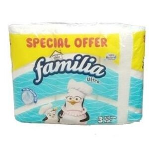 Familia Ultra Strong & Absorbent Kitchen Towel 2 Ply 3 Rolls