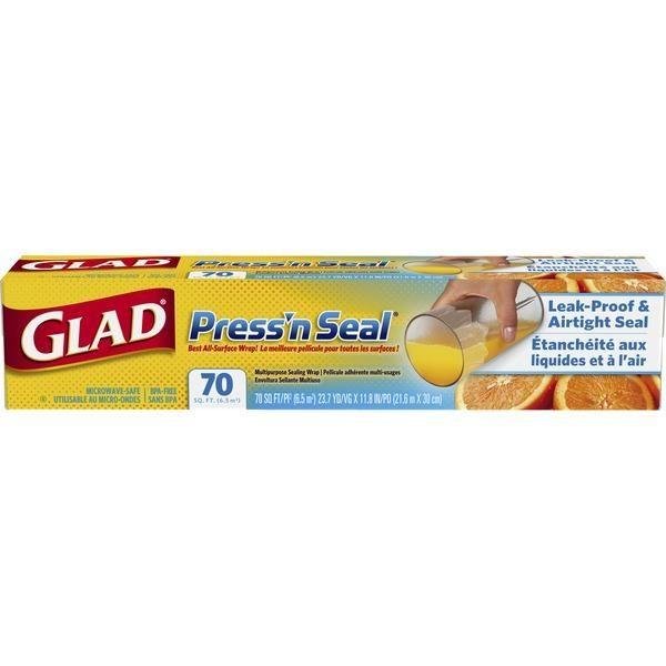 Glad 3 in 1 Press N Seal Multi-Purpose Sealing Wrap 21.6 m x 30 cm