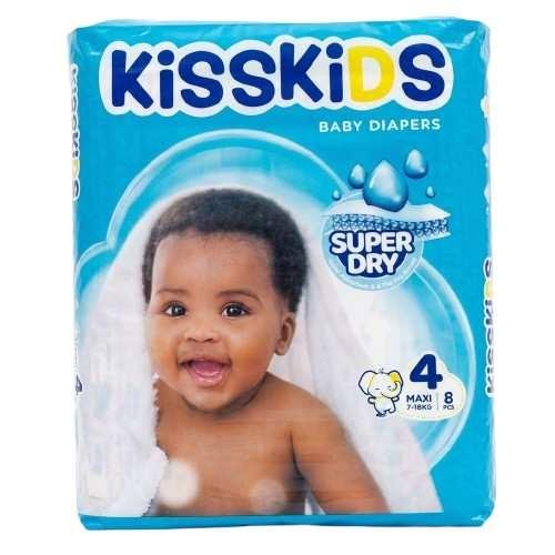 KissKids Super Dry Baby Diaper Size 4 Maxi 9-16 kg x8