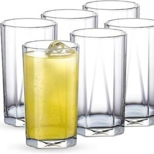 Ocean Glassware Refreshing Moment Pyramid Hi Ball Water Glass 300 ml x6