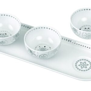 Symphony Plater & Dipping Bowl x3