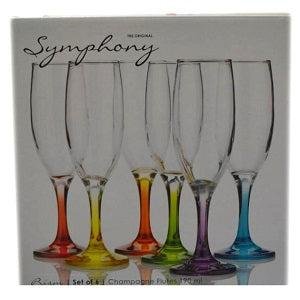 Symphony Prism Champagne Flutes 190 ml x6