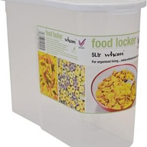 Wham Food Locker Cereal Dispenser Clear/White 5 L